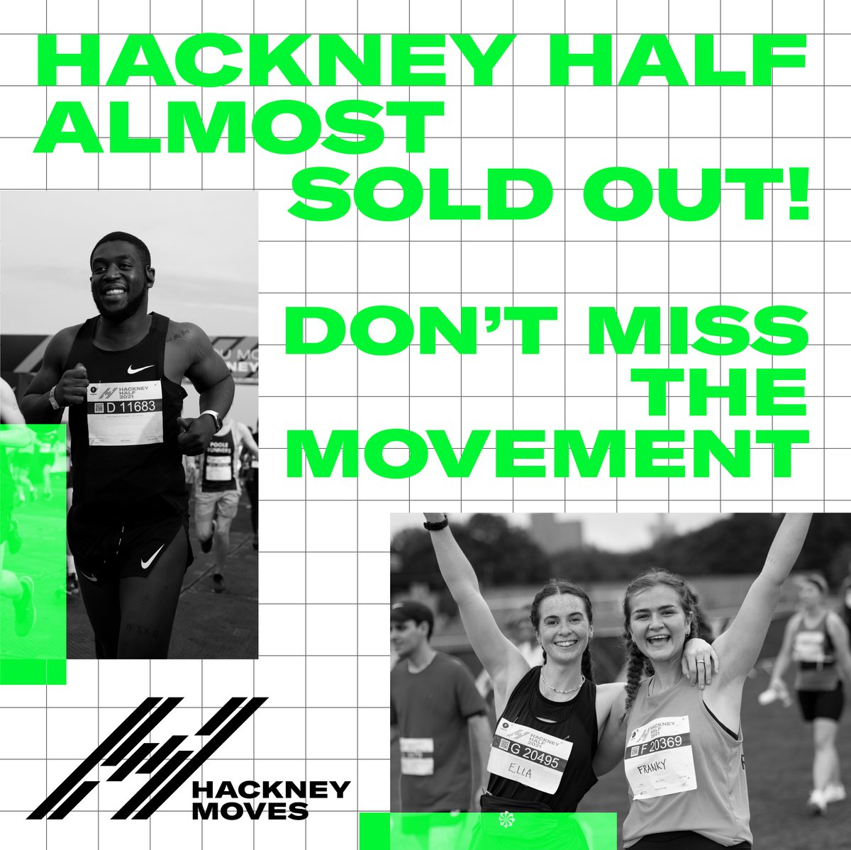 Entries for #HACKNEYHALF must close this Sunday 15 May at 11:59pm 😅 Don't miss out on one of the final few remaining tickets...⚡️ limelig.ht/1kc