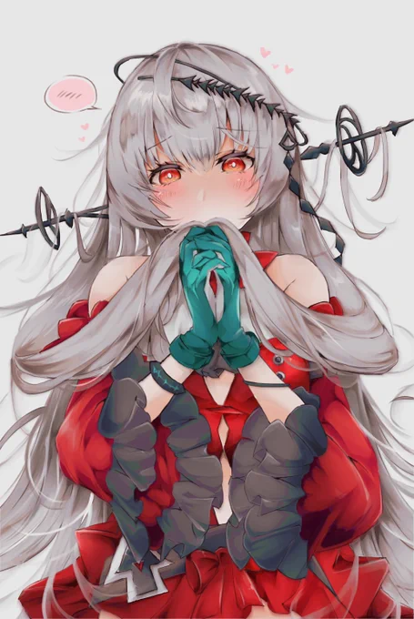 照れると髪で隠しちゃう濁心スカジ 
#アークナイツ #明日方舟 