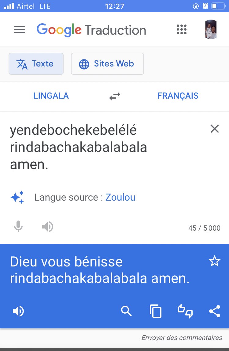 leonkibondo's tweet photo. C’est fini il traduit aussi « le parler en langue » 😭 https://t.co/ejQxGqrJ7G