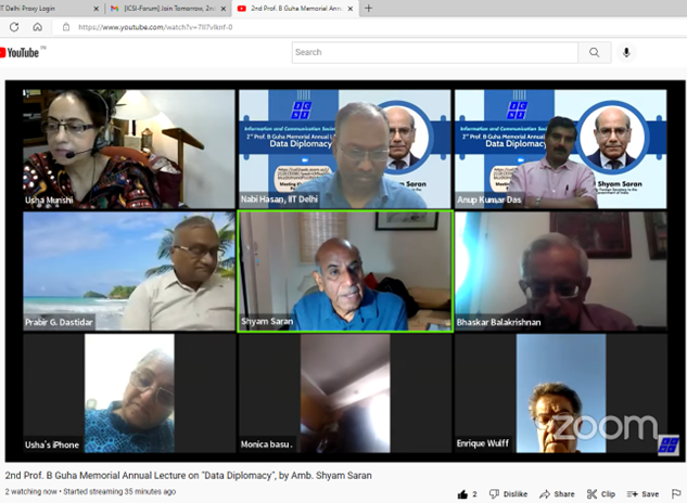 IndiaIcsi's tweet photo. Now Available Video Recording of
Second Prof. B. Guha Memorial Lecture on "Data Diplomacy" 
by Amb. Shyam Saran
Held on 13th May 2022
Video Recording https://t.co/NglOqV2oIi
#DataScience #BigData #DataPrivacy #DataSecurity #DataDiplomacy https://t.co/HQrlKVW8xG