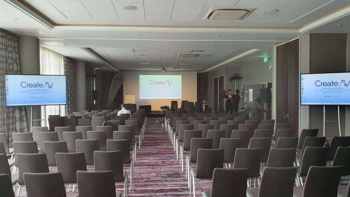 CreateAVgroup's tweet image. Create AV are back to organising an event at the Crowne Plaza Hotel in London. Great set up from our team, providing a set and stage and audio visual equipment.

#createav #setup #set #stage #LED #screen #crowne #plaza #london #audio #visual #conference