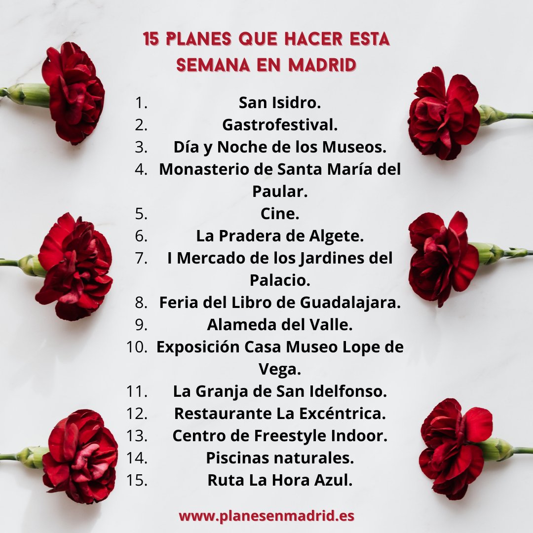 quevermadrid's tweet photo. Aproveche el puente de San Isidro y realice alguno de los 15 planes que le proponemos en Planes en Madrid. Más info en link: https://t.co/es41oaMm3A  

#planesenmadrid #planesmadrid #quevermadrid #sanisidro https://t.co/jXSczgom0Z