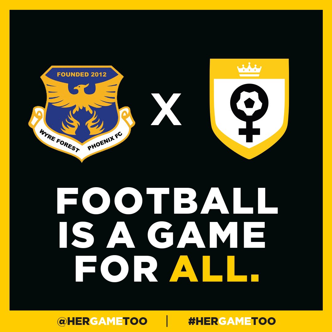 WyreForestPhoenixFC (@fcwyre) on Twitter photo Next Saturday our u13 girls play their final game of the season they will be making this a dedicated <a href="/HerGameToo/">Her Game Too</a> match. Where they will be highlighting the campaign throughout the build up to the game. Next Saturday our u13 girls play their final game of the season they will be making this a dedicated <a href="/HerGameToo/">Her Game Too</a> match. Where they will be highlighting the campaign throughout the build up to the game.