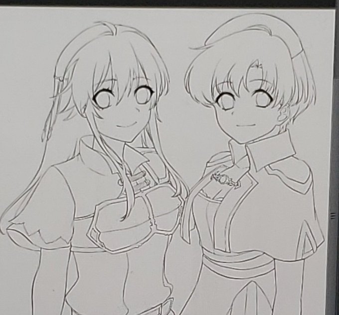 線画しか描けなかったよ💦 