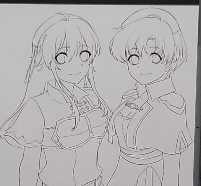 線画しか描けなかったよ💦 