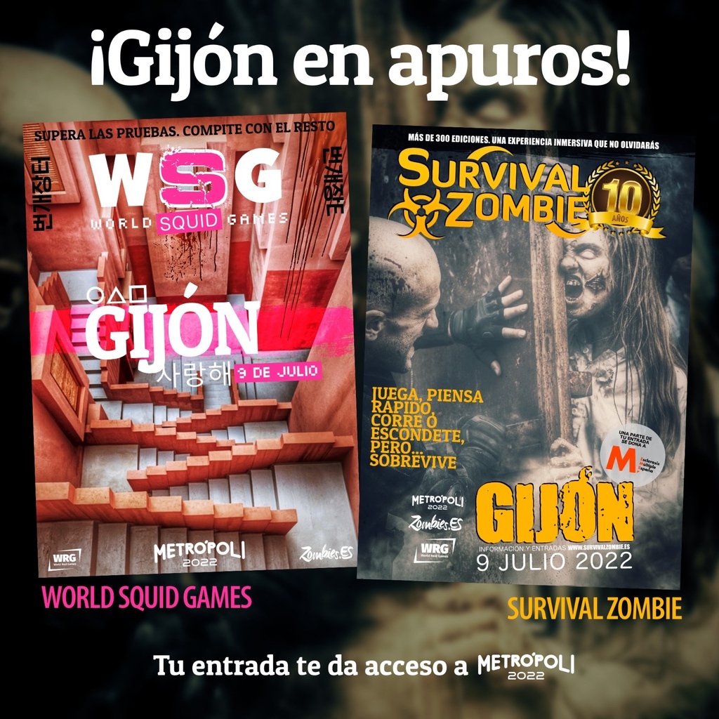 Vuestros deseos son ordenes‼️⁠
¡El 9 de julio World Real Games llega a Gijón!⁠
🧟‍♀️🧟🧟‍♂️¿Estas preparado?⁠ 🦑🦑🦑⁠
⁠

🎫Entradas a la venta el miércoles 18 a las 12H🎫⁠
⁠
#survivalzombie #gijon #zombies #gijonmola #gijonturismo #gijoneando #MetrópoliGijón #Metrópoli