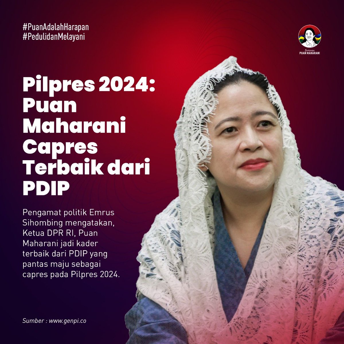 Adityaa237's tweet photo. Kita semua pasti ingin memiliki seorg pemimpin yg kompeten dan berpengalaman, Puan adalah pilihan yg tepat👍
Puan Peduli Mengayomi https://t.co/Gnwroz3U4k