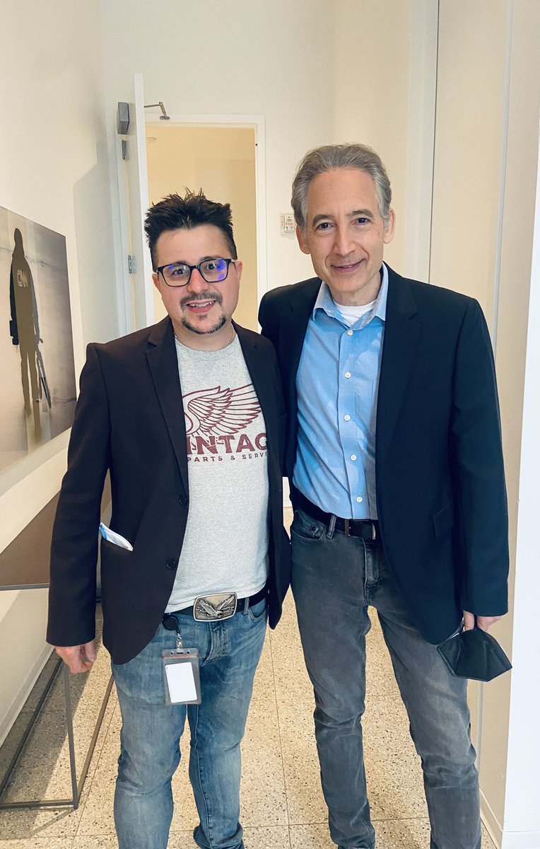 What a thrill to meet <a href="/bgreene/">Brian Greene</a> today! Nice guy. Pretty smart too. We chatted about our supermassive #BlackHole and more! @NewDay