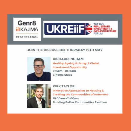 Genr8D's tweet photo. Genr8 and our joint venture partners @KajimaEurope  are attending the upcoming #ukreiif in Leeds, from the 17th - 19th May. 

Join our regeneration experts to discuss Regeneration and Living innovations, challenges and opportunities.

#regeneration #investment https://t.co/aPkl8dORJ9