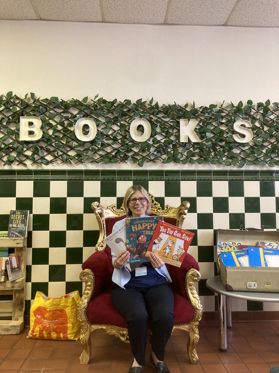 JennyHawke1's tweet photo. Just had a lovely time reading stories to celebrate #NSSM2022 for #OrpingtonLiteraryFestival wonderful storytelling chair &amp; great books to read! @SmritiPH #SteveSmall #GilesAndreae @GuyParker_Rees @RashmiWriting @r1k1n @FCBGNews @youthlibraries @CILIP_YLG_SE https://t.co/hnIUMa7bMx