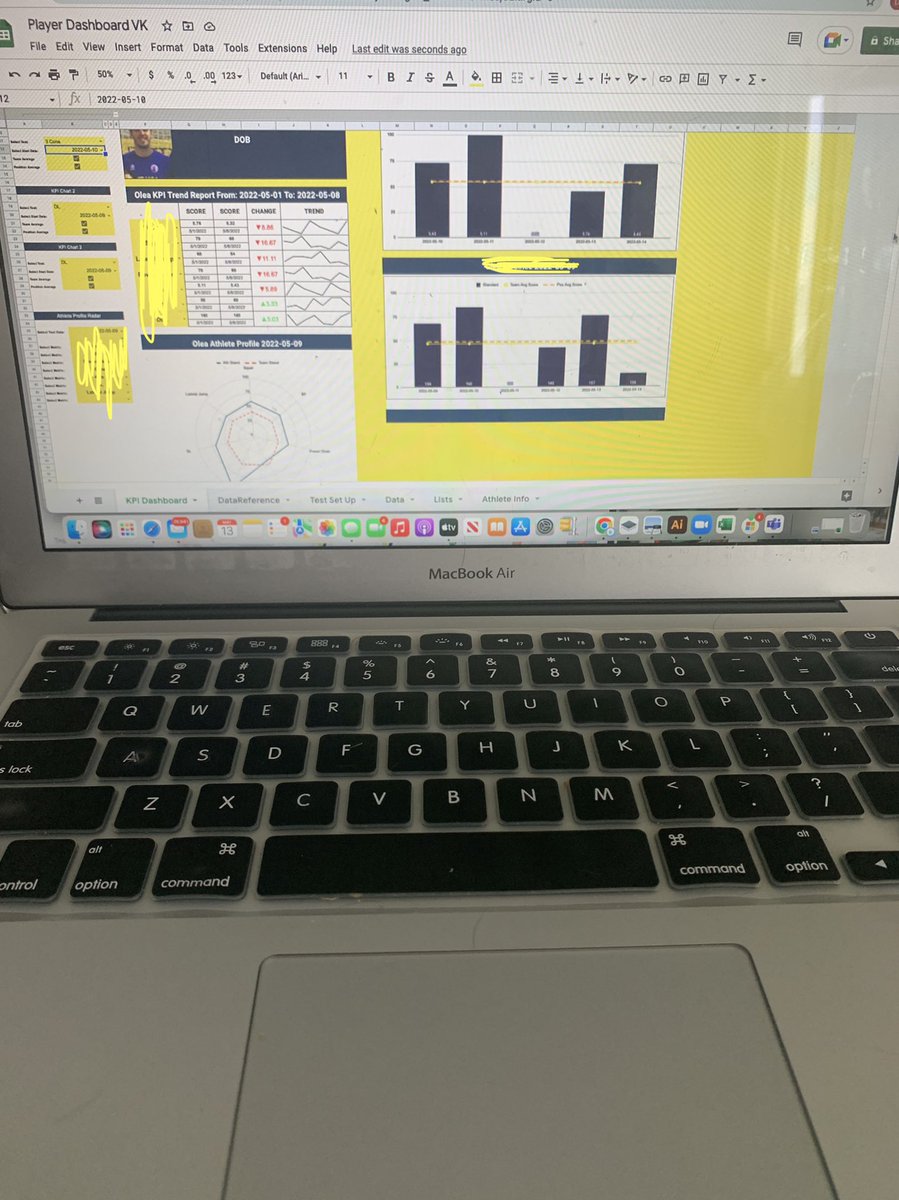 12DTO's tweet photo. 📊📈 
One of the best decisions (not many to choose from) I made this season was to make team and athlete excel dashboards that give automatic and fast visualisations of athlete wellness and performance. What would be the most valuable objective data for your team and why? 📩 https://t.co/xvy3fHTgsZ
