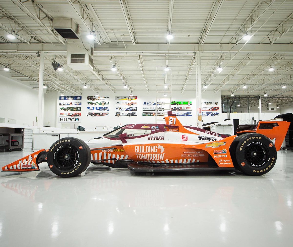ECRIndy's tweet photo. Meet the No. 21 @bldgtomorrow Chevrolet for this weekend’s #INDYGP!
Hundreds will #RideWithRinus at @IMS & nearly 4,000 Ugandan school children will be enrolled in Building Tomorrow’s programs - some going back to school for the first time in two years! 🧡 https://t.co/Wt8q5PfzFZ