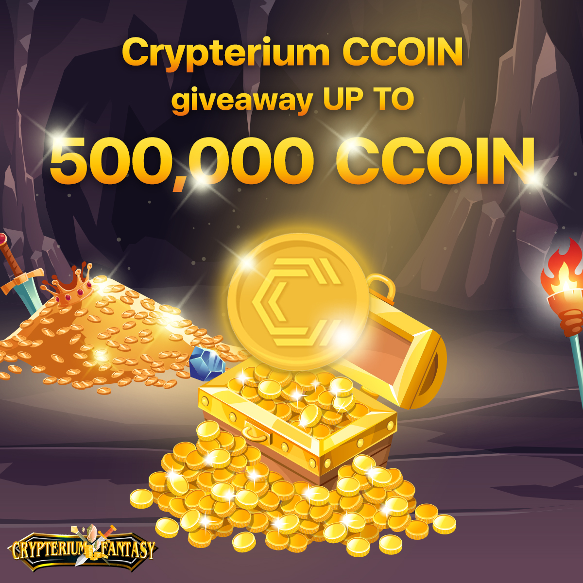 Dear Adventurer ⚔️ 📣 Our big event is here with CCOIN giveaway UP 500,000 CCOIN !!🔥 👇 Check it out do not miss out on this airdrop event Gleam link :gleam.io/cdN0b/1st-cryp… ⏰ Campaign Period: May 13, 2022 (12.00 UTC) — June 13, 2022 (12.00 UTC)