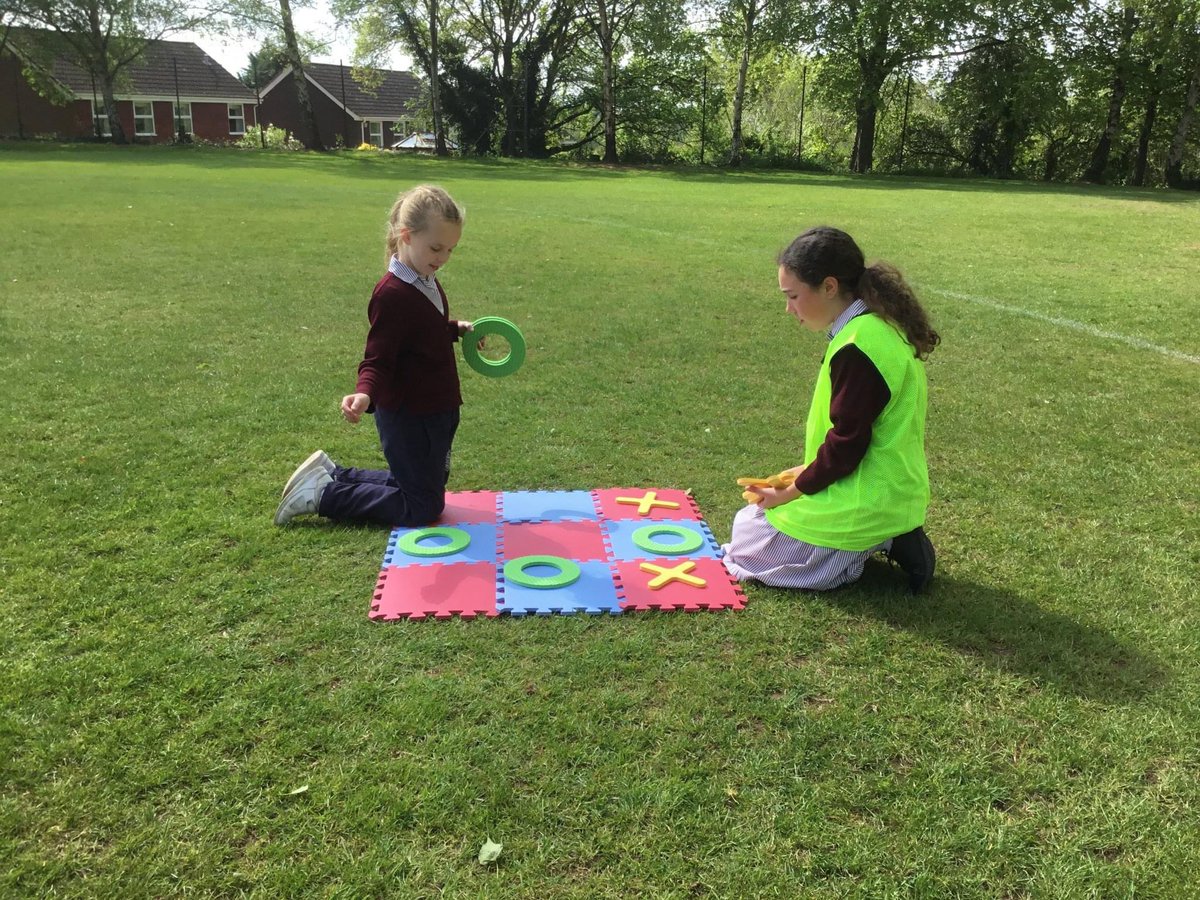 BromsPrep's tweet photo. Years 3 and 4 are thoroughly enjoying playing with our Play Leaders and the special play equipment and games, which was kindly bought by the PA for Thursday break times. #BromsYr3 #BromsYr4 #BromsPlayLeaders #BromsPA #BromsPrepPA #OutdoorPlay https://t.co/nBnQAzH91A