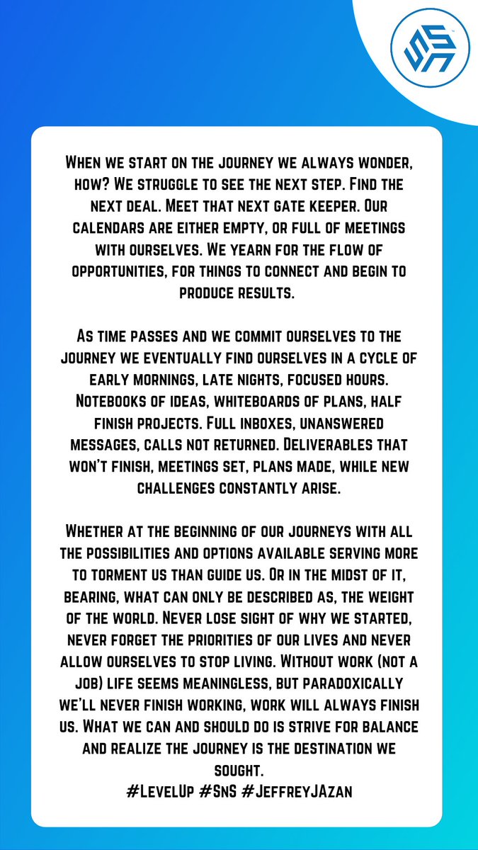 Friday Reflection #LevelUp #SnS