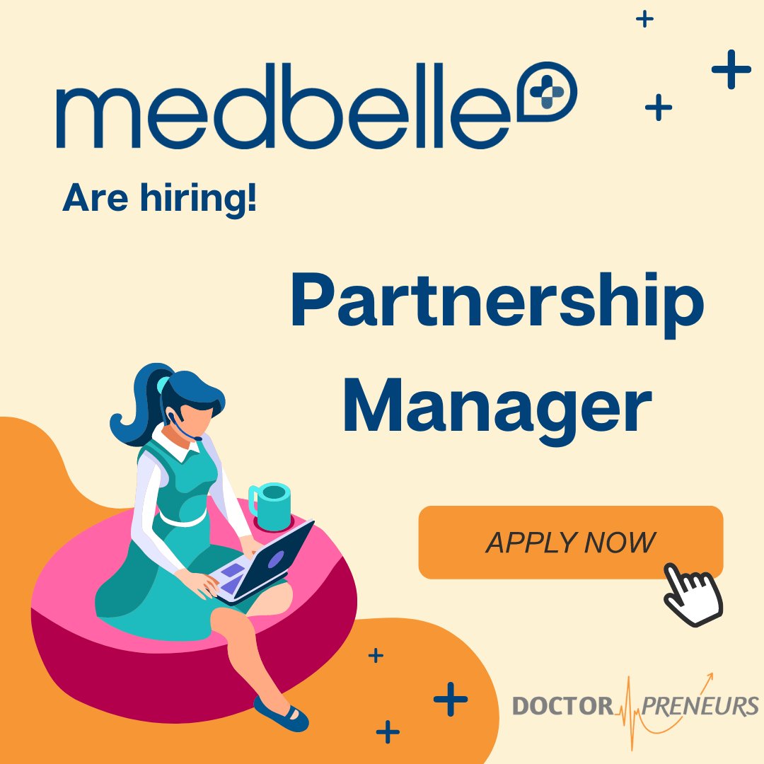Doctorpreneurs's tweet photo. Medbelle are recruiting for a Partnership Manager who will help them fulfil their mission to raise the standard of secondary care!

Find out more and apply via Doctorpreneurs Opportunities 

https://t.co/Gbrzk3tvRX

#digitalhealth #marketing #careeropportunity #doctors https://t.co/i8WdJBSaex