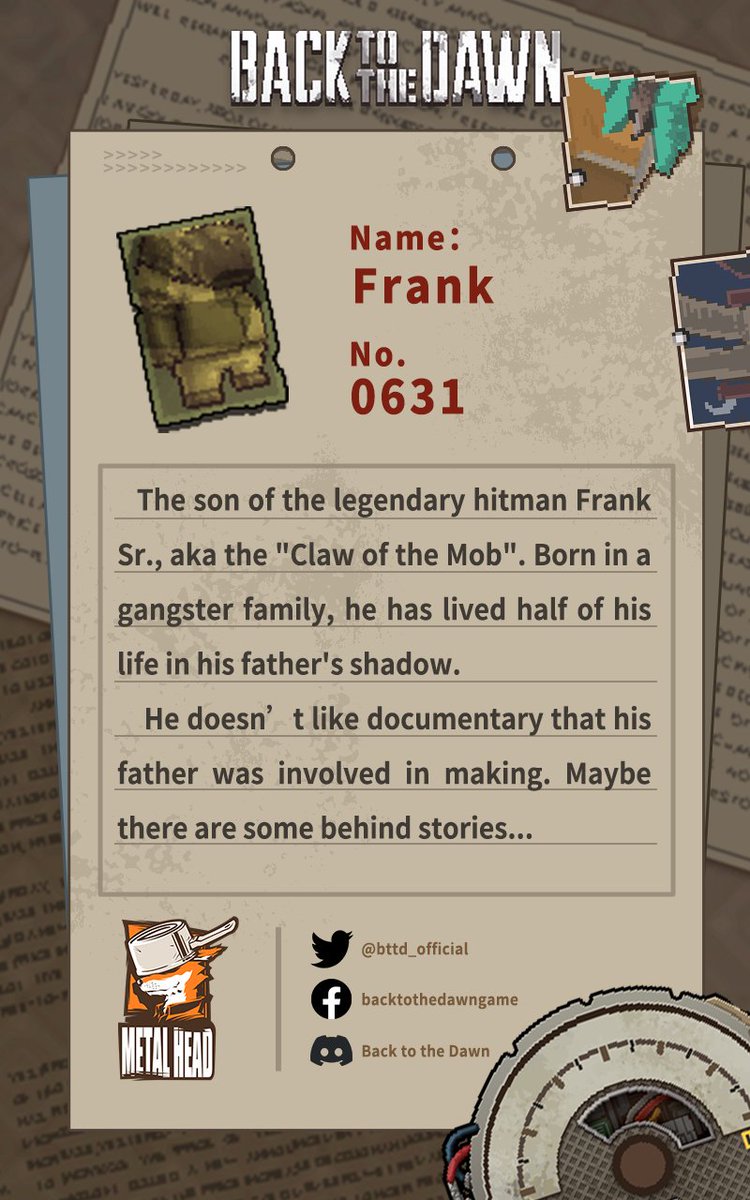 backtothedawn's tweet image. #BTTD Know your inmates👊
Frank the Hippo, an old-school gangster.
Every inmate is curious about his father, the legendary hitman Sr., aka the Claw of the Mob. But never mention that stupid film about his dad with him...
More👉store.steampowered.com/app/1735700/Ba…
#characterdesign #pixelart
