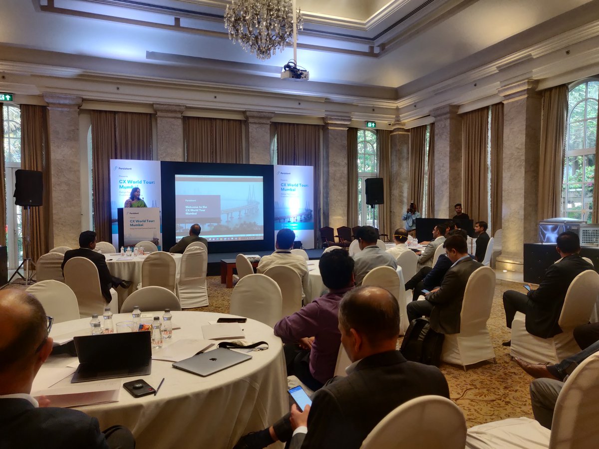 Persistentsys's tweet photo. Happening now! We have geared up for #CXWorldTour: Mumbai &amp; are excited to welcome all our thought leaders, delegates, &amp; partners. The Mumbai edition of our tour promises to deliver incredible insights &amp; thought leadership. @iamadityaghosh @srprabhu #SeeBeyondRiseAbove https://t.co/ANp5M7o4xh