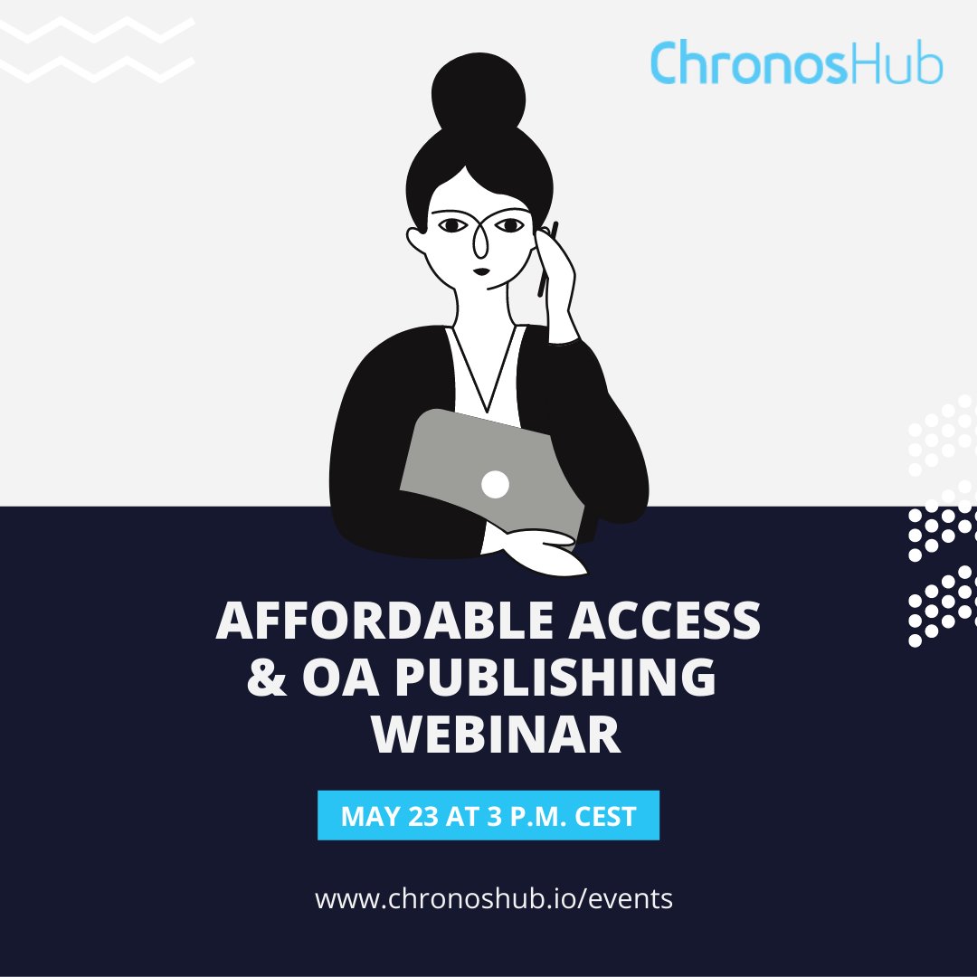 Accucoms (@accucoms) on Twitter photo Do you want to hear a lively discussion around affordability issues for #researchers to access content and publish #OpenAccess?
Join <a href="/Chronoshub/">ChronosHub</a> #webinar, led by Romy Beard, with guest speakers Sara Rouhi, Kamran Kadran & Dr. Varun Varma.
Register here:
lnkd.in/ebvfDZ6R Do you want to hear a lively discussion around affordability issues for #researchers to access content and publish #OpenAccess?
Join <a href="/Chronoshub/">ChronosHub</a> #webinar, led by Romy Beard, with guest speakers Sara Rouhi, Kamran Kadran & Dr. Varun Varma.
Register here:
lnkd.in/ebvfDZ6R