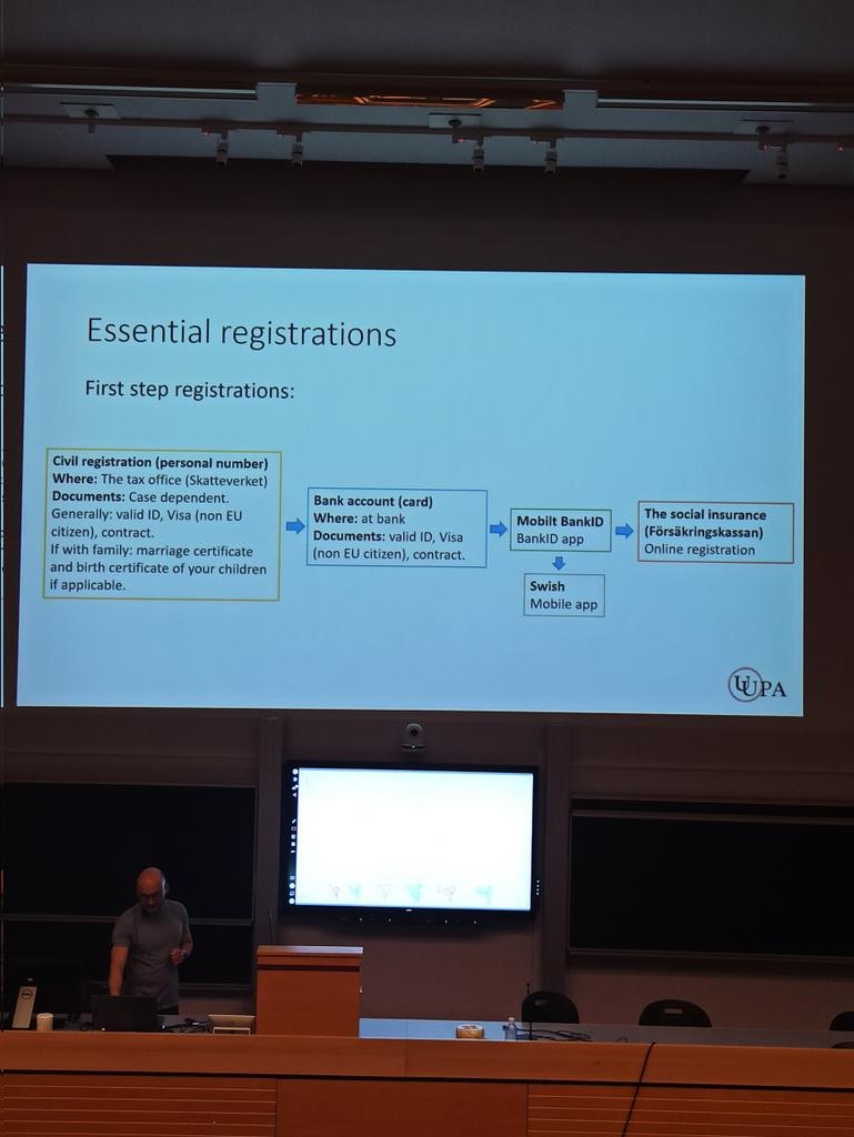 UU_postdocs's tweet photo. From applying for #Personnummer to getting #BankID. Check the picture below to familiarise yourself with the things you need to fix after your arrival to Sweden. #UUPA_Welcome https://t.co/nXZmQKeGnT