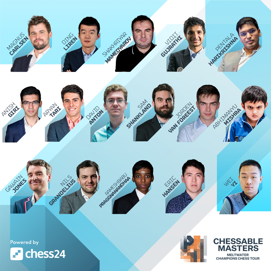 chess24.com on X: The 3rd edition of the @Chessable Masters starts next  Thursday 19th May, with world nos 1 & 2 @MagnusCarlsen and Ding Liren  topping a field that includes teen stars @