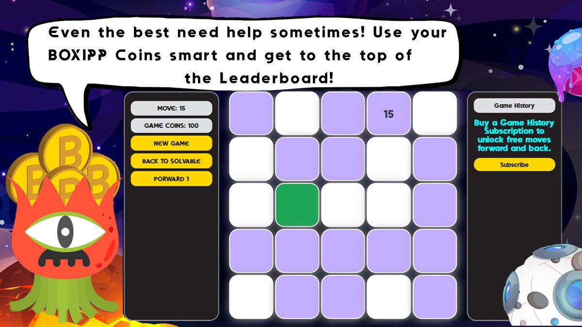 Boxipp_mindgame's tweet image. How close to the top of the Leaderboard are you❓
Use your coins wisely and don&apos;t forget that you can get BOXIPP coins while in-game!

🛰Click and Play NOW!
⏭ boxipp.com

#BOXIPP #BlowUpYourMind #puzzlegames #puzzles #boardgame #mindgame #gaming #onlinegames #sudoku