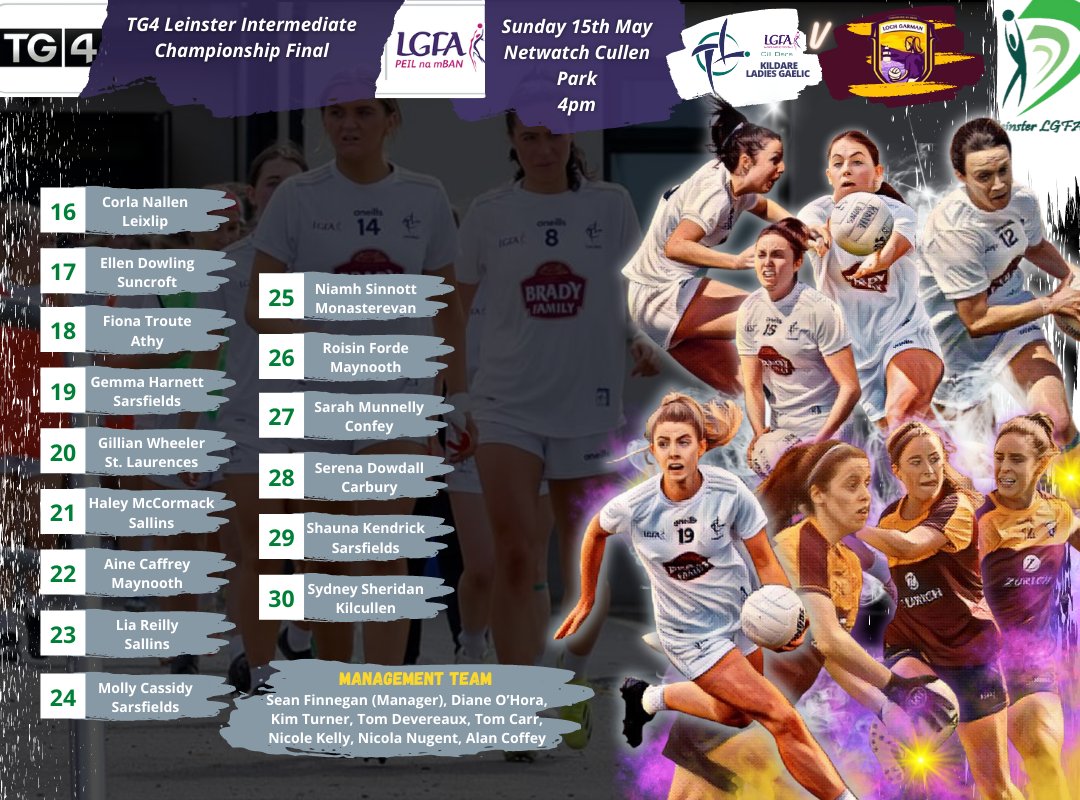 GAACarbury's tweet photo. All at the club would like to wish the best of luck to @carburylgfa   players Claire Sullivan, Orlaith Sullivan &amp; Serena Dowdall  in the Leinster Final against Wexford this Sunday @4pm in Netwatch Cullen Park (Carlow). https://t.co/Zz7tGXgzN0