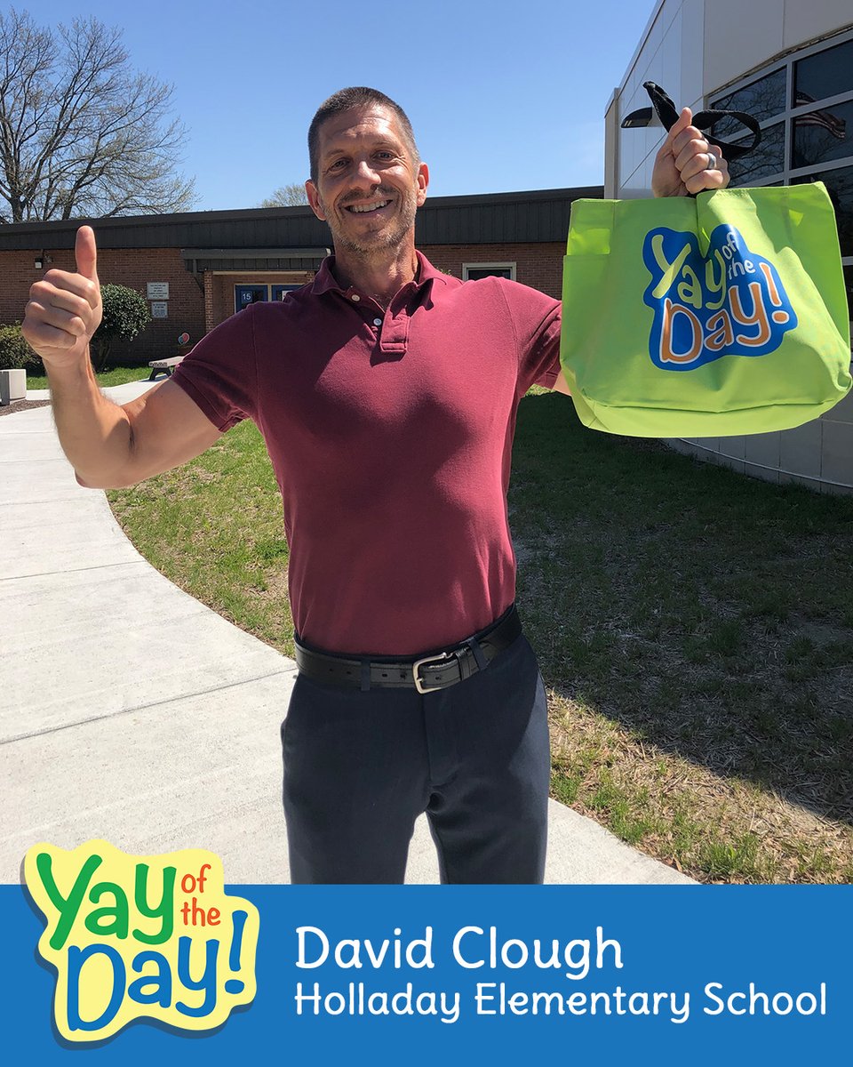 HenricoSchools's tweet photo. YAY DAVID CLOUGH! David Clough, an innovative learning coach at Holladay Elementary School, is today's "Yay of the Day" honoree. Superintendent Amy Cashwell honored him recently. (No. 60 in a Yay series. See previous "Yay of the Day" honorees at https://t.co/HUj59K02A2) https://t.co/pb3ulPhKdH