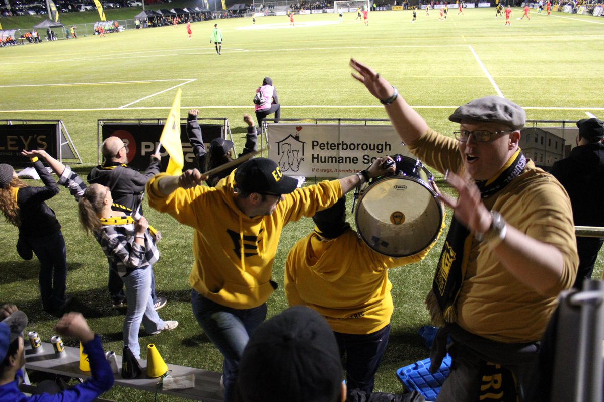 "I am proud of how Saturday went, because we introduced something new and bold. We’re not just one voice in the stand, but a community of like mind and like spirit. We are a team, just like the club."

- Jeremy Corke, <a href="/Current1819/">The Current 1819 🌊🍁</a> and <a href="/ElCityTrust/">Electric City Supporters' Trust</a>

peterboroughcurrents.ca/community/phot…