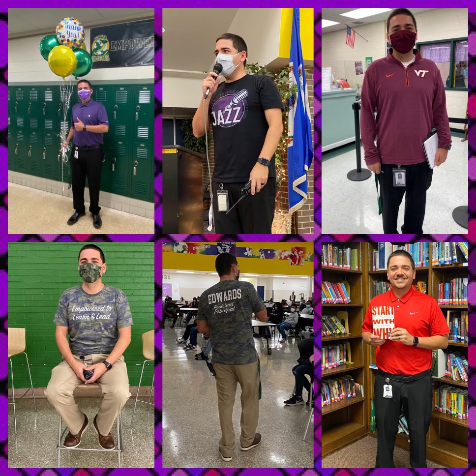 Happy “Jazz” Birthday To Our 6th Grade AP Mr. Edwards! #teamnnps #EFMS 🎉💜🤍