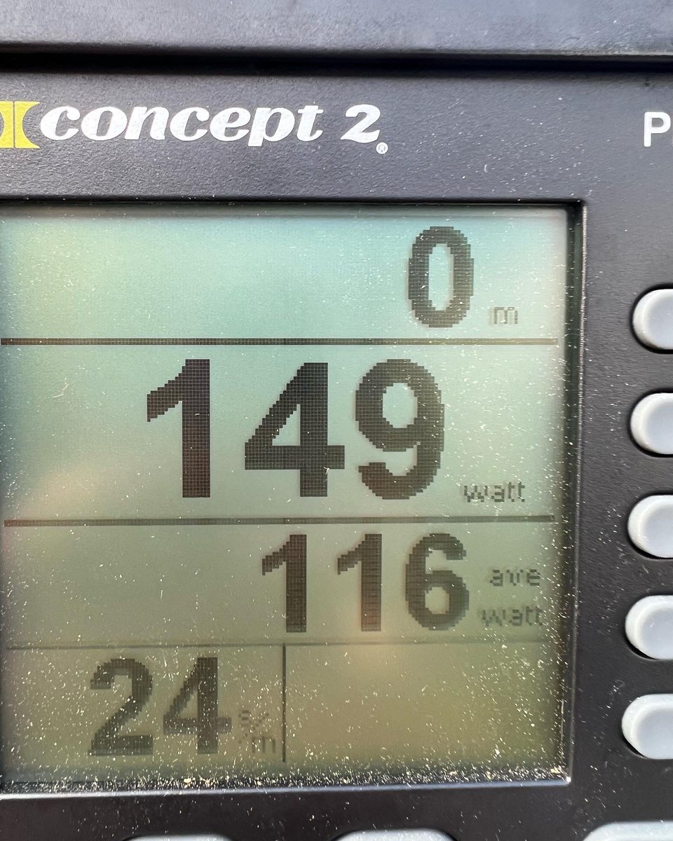 mbgarner's tweet photo. Been on the road quite a bit and had minor surgery. Felt good to be back on the tower. Again not my best, and you can definitely tell with the lower wattage. #concept2rower #concept2 #concept2rowing @concept2 https://t.co/EbQokuTD4u