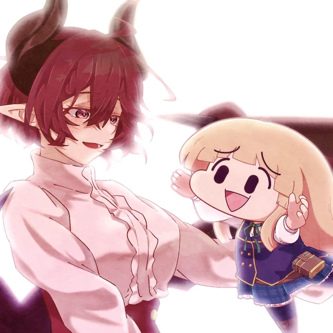 【イラストコラボ】
アン(画 アカさん)とグレア(画 @Icea_3106)です。
アニメ2期やってくれてもいいんだぜ!!!!
グラブルとかにももっと出してくれてもいいんだぜ!!!! 出してください。
#マナリアフレンズ #マナリア #グラブル #神撃のバハムート 