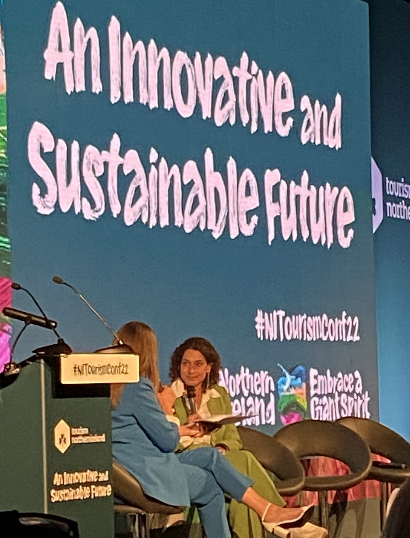 ⁦<a href="/alex_polizzi_/">Alex Polizzi</a>⁩ making sense and delivering fascinating insights about our beloved, bonkers and brilliant industry. #nitourismconf22