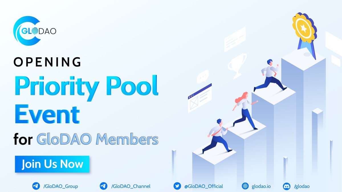 GloDAO_Official's tweet photo. 🎉Opening Priority Pool Event For GloDAO Members🎉

❇️Users will be able to compete in the FCFS form, with the first 100 users receiving a predetermined reward...

Read more details here👉https://t.co/Xe80BBBYHo

#glodao #defi #dao #blockchain https://t.co/ccLlrjScDl
