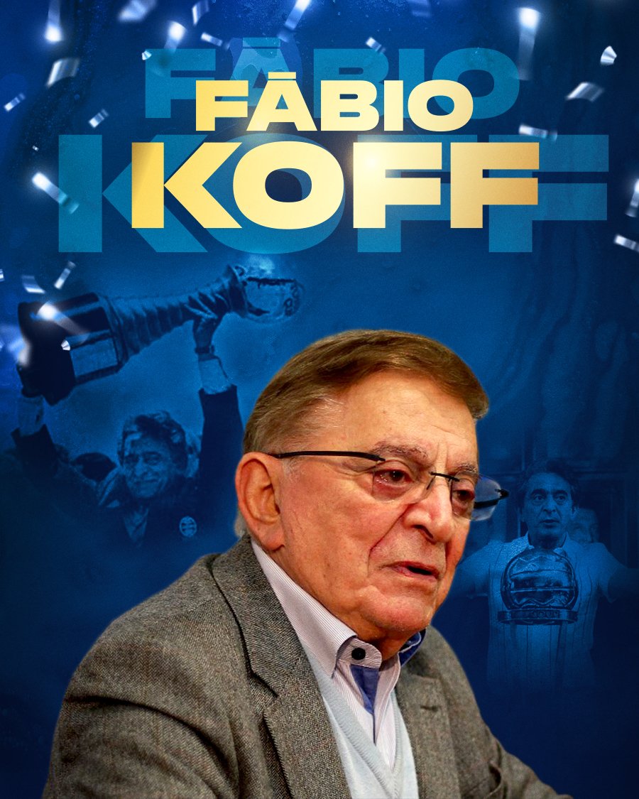 Gremio's tweet photo. Em 13/5/31, nascia Fábio Koff, um dos maiores gremistas da história, presidente do Grêmio em três oportunidades. Em 83, alcançou nosso feito máximo, o Mundial, além de outros títulos de expressão que acumulou neste e outros anos. IMORTAL. https://t.co/88fwHUIsQE