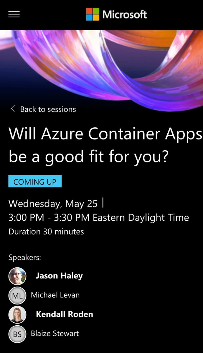 TheNJDevOpsGuy's tweet image. SUPER pumped to announce that I’ll be speaking Microsoft Build this year!

The panel will be on:
- Azure Container Apps
- What the product is

And any other questions you may have 😎

Check out the link below to register 

#kubernetes #devops #azure

buff.ly/39QC2Vr