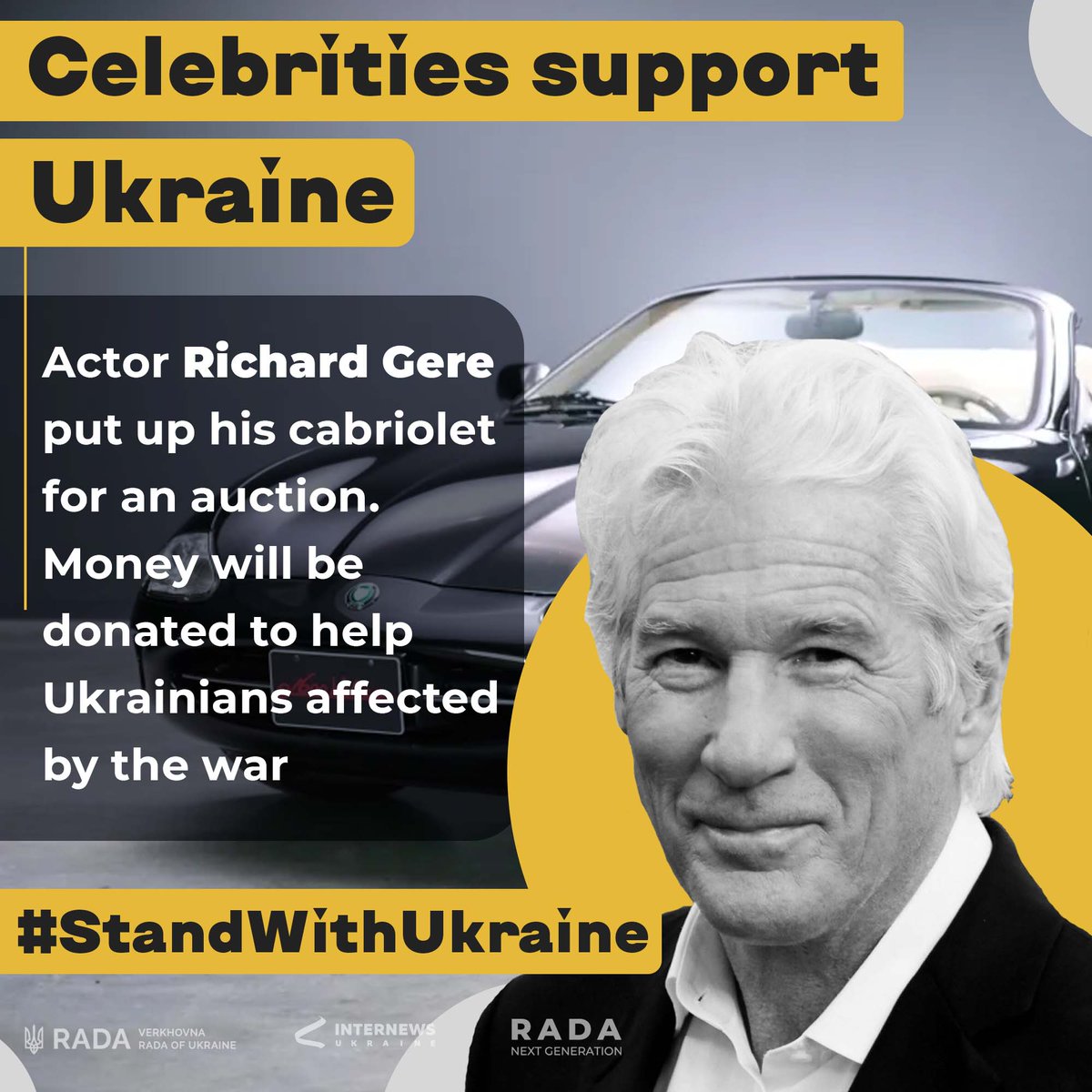 Legendary Hollywood actor Richard Gere supported the Ukrainians.
#StandWithUkraine 
#IStandWithUkraine