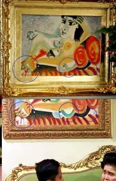 DDS_BBM's tweet photo. @ChairAndyBau @TheNewPCGG On top is the original painting, bottom is the reproduction which is with the Marcos. Okay na? Ikaw naman umuwi dito at sagutin mo ung gusot mo sa 2016 election. Back to you! https://t.co/0uz0TPjB65
