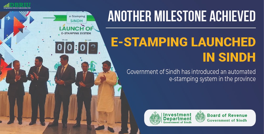E-Stamping in Sindh has been launched to enhance provincial revenue base and encourage transparency in collection. #DoingBusiness <a href="/asaankarobaar/">Asaan Karobaar</a>