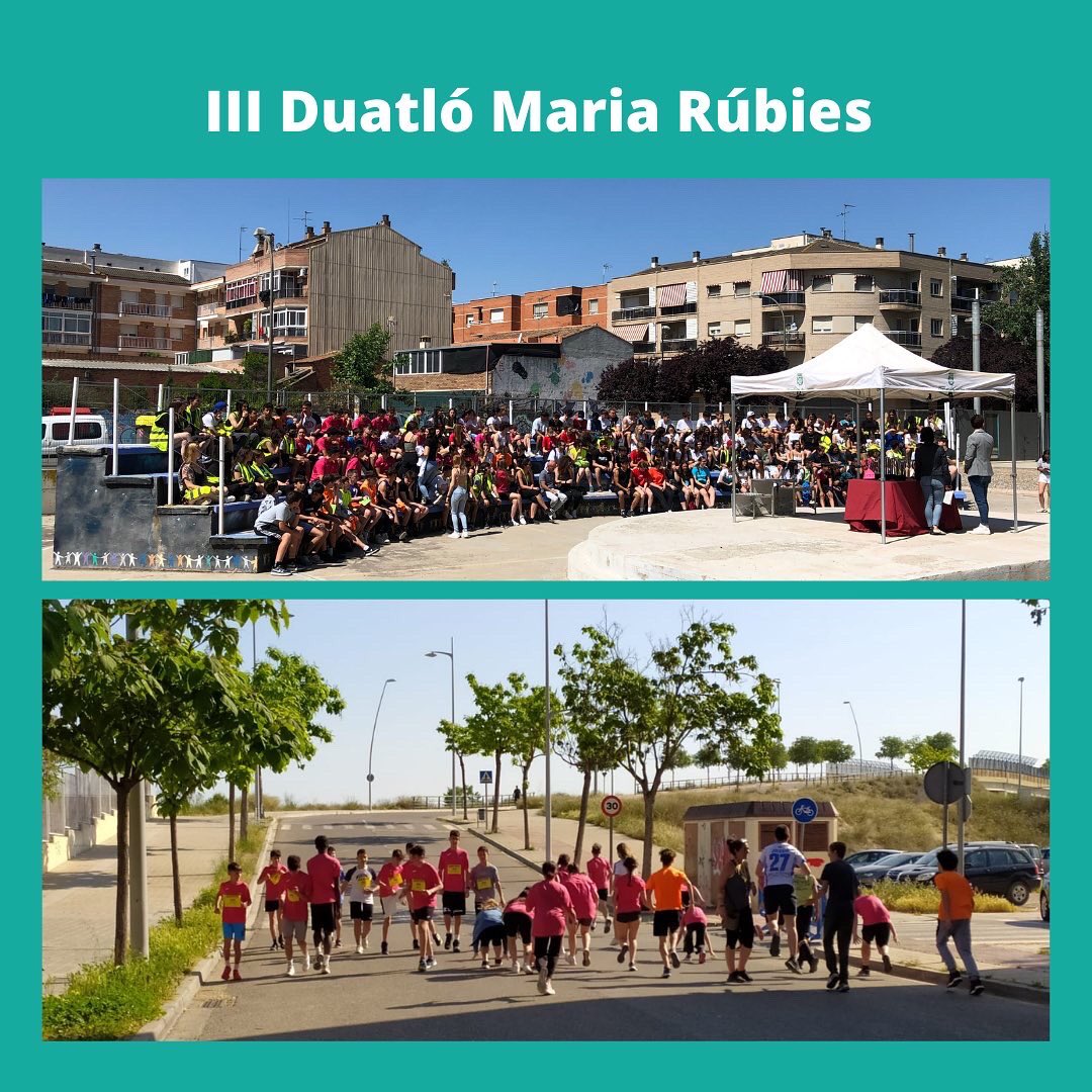 insmariarubies's tweet photo. III Duatló del Maria Rúbies! 

Agraïm la col·laboració a @paerialleida @DiputacioLleida @alemany1879 @Plusfresc @WalaEsports i @ILERSISfundacio https://t.co/N4a6RNxwLa