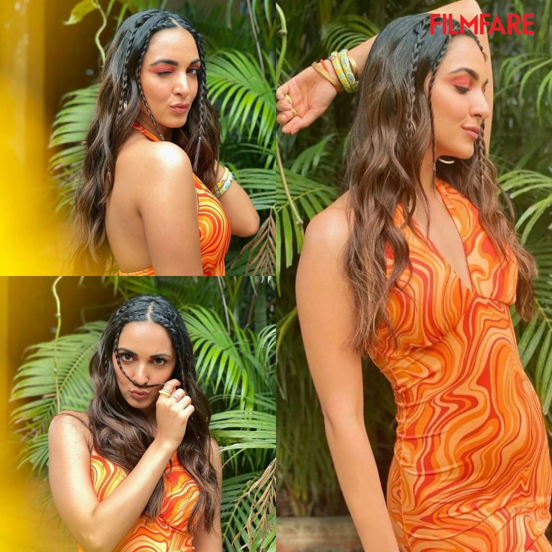 Candy crush! 🍭🧡

#KiaraAdvani looking lovely in a colourful printed attire.