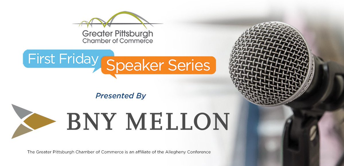 GPghCC's tweet photo. HAPPENING TODAY! Our May #PghFirstFriday with panelists House Majority Whip @repdonna, Don Smith, President of @RIDC_SWPA, and Liz Fishback, US State and Local Affairs Lead at @argoai to talk about the AV industry in SWPA. Thank you to our sponsor @BNYMellon. https://t.co/2Ubi8Tk1rw