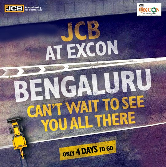 JCBIndiaLtd's tweet photo. Join JCB at Excon 2021 from 17th to 21st May and witness our unparalleled innovative strength.

#JCBatEXCON #OneWithIndia #JCBIndia https://t.co/u3nMV2TGfr