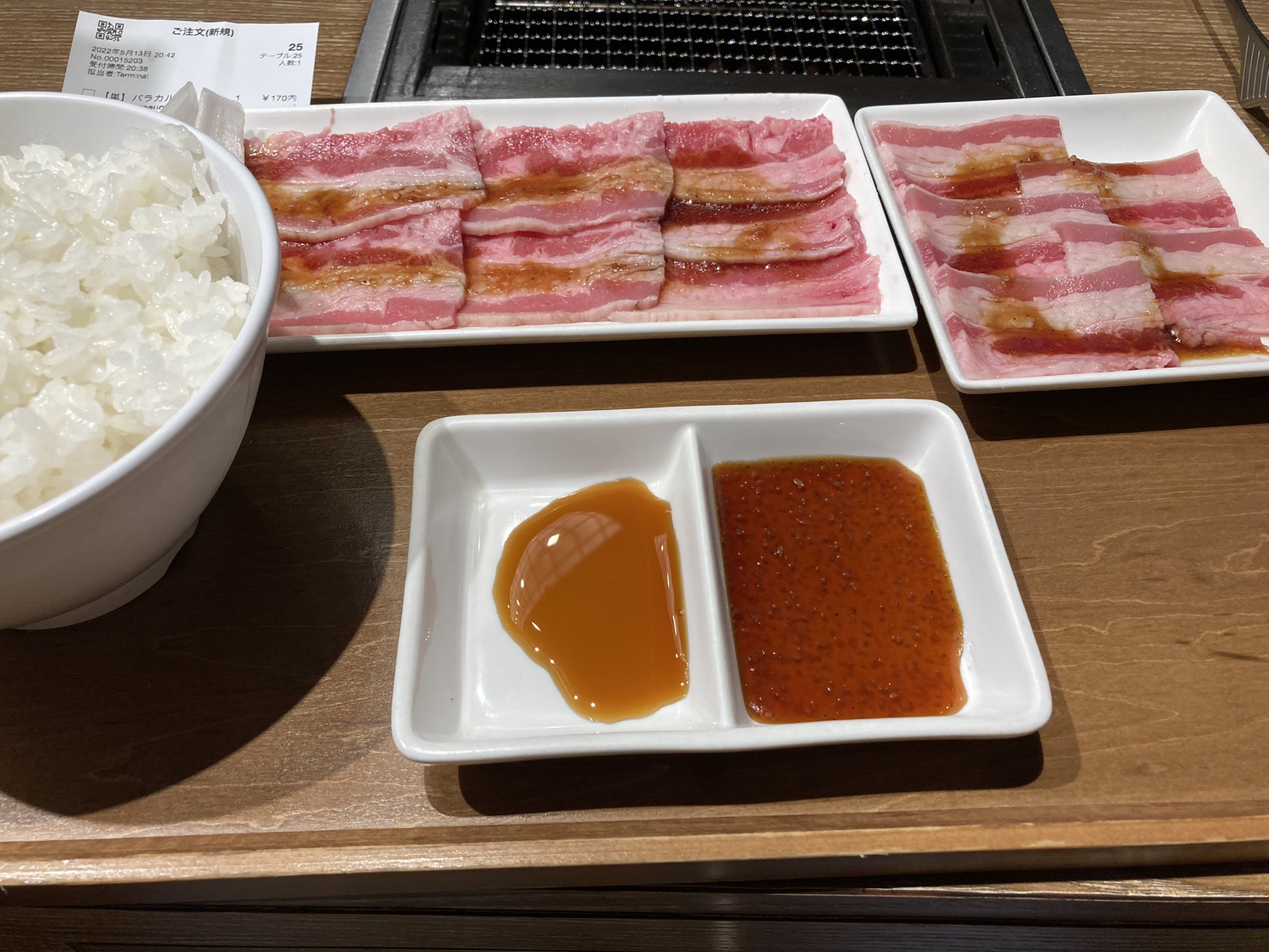 りゅうあ 久々に焼肉ライク 千葉県松戸のお店は安い 基本セット ご飯大盛り バラカルビ50g追加で600円 T Co Jxamq4tfce Twitter