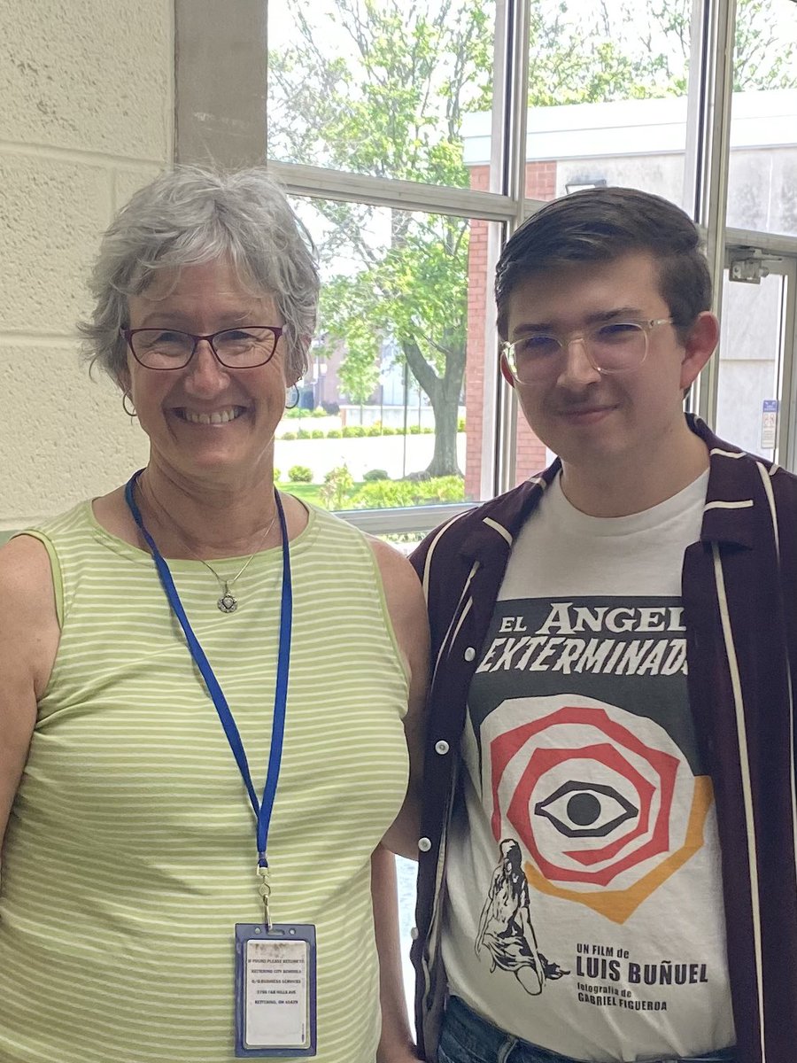 schoolsout2015's tweet photo. Fairmont grad and my former student Hunter visited us today! So proud this talented alumni just received his Bachelor’s degree in Technology Systems and Cyber  Security from Wright State! https://t.co/Gdx0ma7SqY