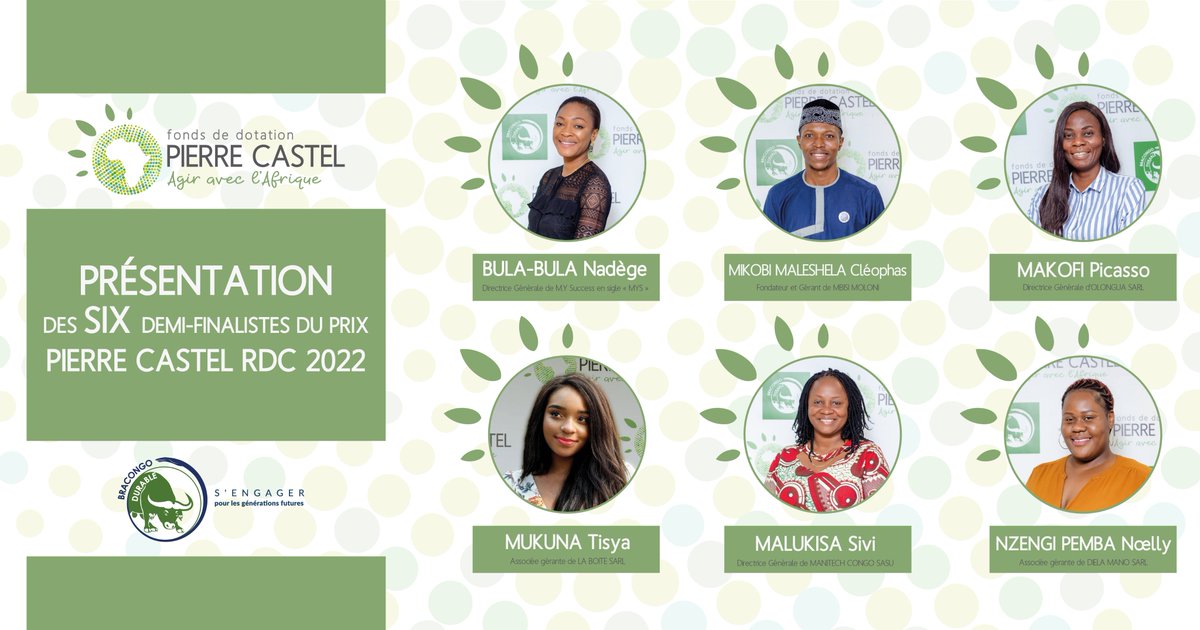 BracongoSa's tweet photo. C’est le jour J du passage devant le jury local pour les 6 finalistes du #PrixPierreCastel RDC! Entre aquaponie, transformation du manioc ou encore production de café, qui seront les deux lauréats qui se présenteront dvt le Grand Jury ?
#rse #rdc #entreprenariat 
@FdsPierreCastel https://t.co/fsVHx57cF3