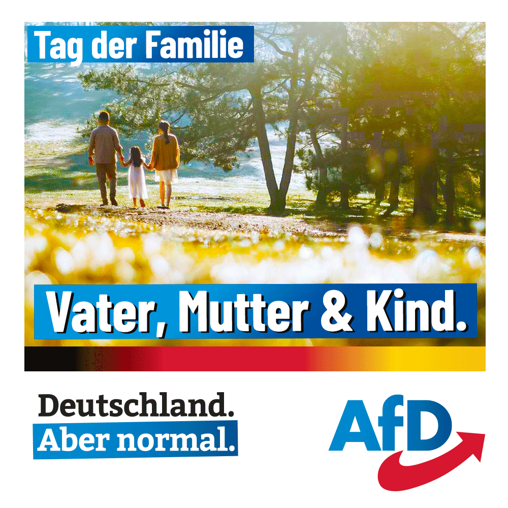 Heute ist #TagderFamilie: Was kann es Wichtigeres geben und was kann mehr Geborgenheit bieten als eine liebevolle #Familie? Nicht ohne Grund heißt es in Artikel 6 unseres Grundgesetzes klipp und klar: ...

Weiterlesen: afdkompakt.de/2022/05/15/heu… #afd