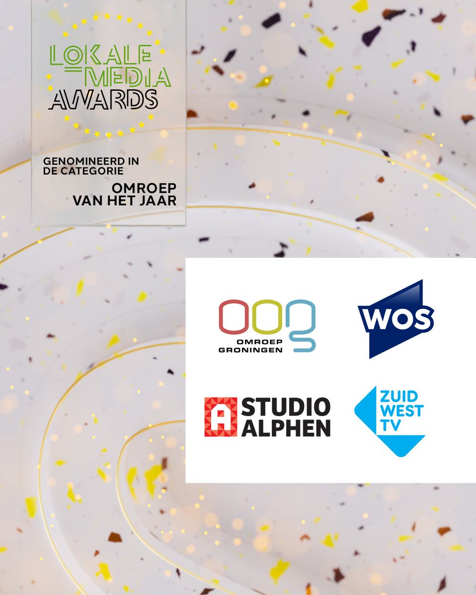Ze zijn bekend! De genomineerden voor Omroep van het Jaar 2022. De onafhankelijke vakjury heeft uit de vele sterke inzendingen vier omroepen genomineerd: <a href="/oogtv/">OOG Groningen</a>, <a href="/wosmedia/">WOS</a>, <a href="/studioalphen/">Studio Alphen</a> en <a href="/ZuidWestTV/">ZuidWest TV</a>. Van harte met deze nominatie! bit.ly/3LcSLiG #LMA2022
