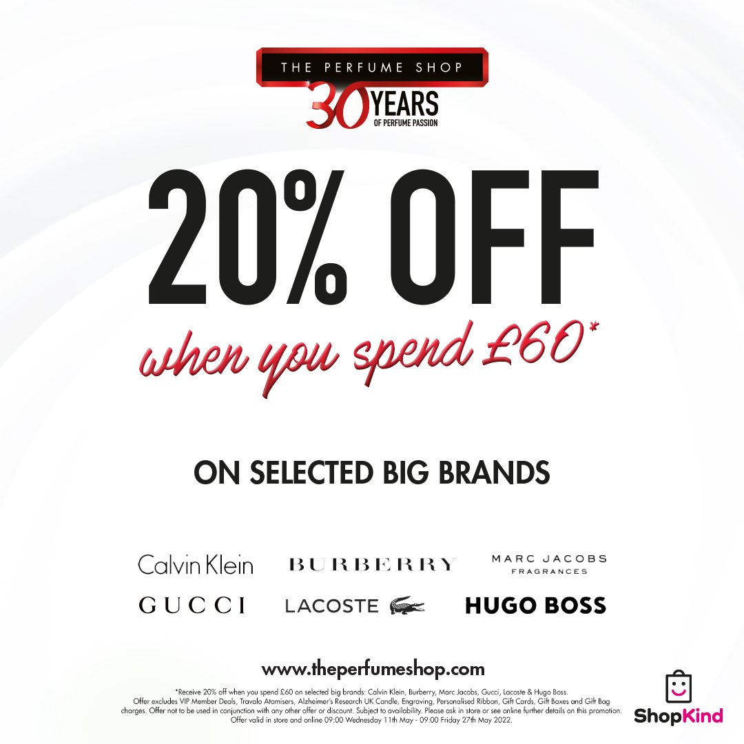 Get 20% off when you spend £60 on selected brands <a href="/ThePerfumeShop/">theperfumeshop</a> 
#tpsgifting #theperfumeshop #tpssc