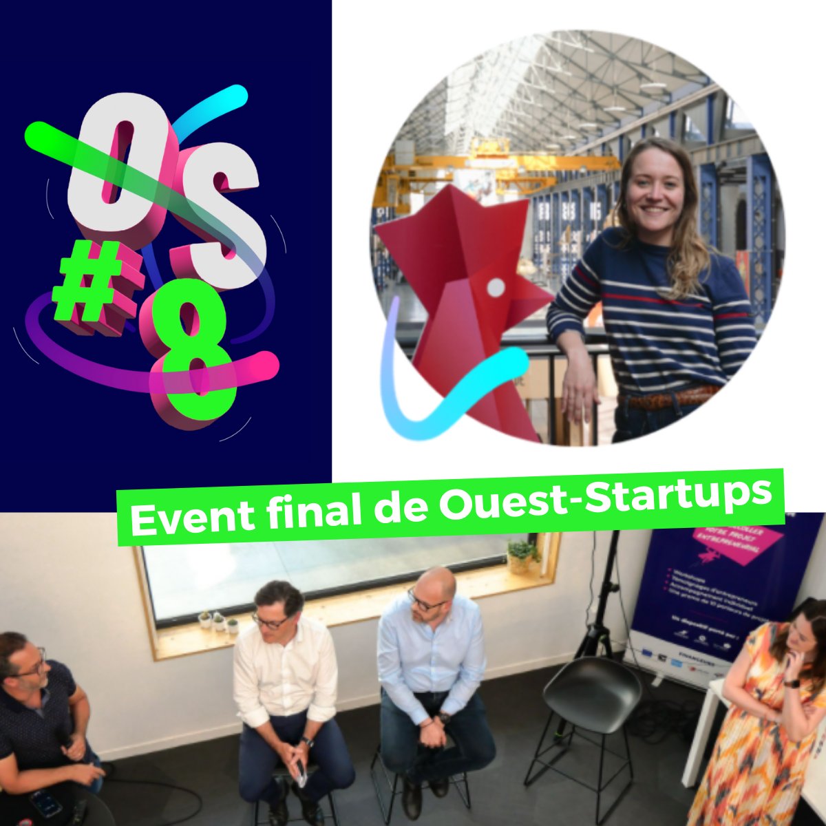 cmarkea's tweet photo. 👉Mardi soir se déroulait l'event final de la 8e saison de @OuestStartups dont le @cmarkea est partenaire.

👏👏 Un grand bravo à tous les entrepreneurs et tout particulièrement à Elodie SPADONI qui remporte cette 8e édition !

@FTBrestPlus @LaurentJurrius @havezm @IsoardFlorent https://t.co/jNSM50ZVEM